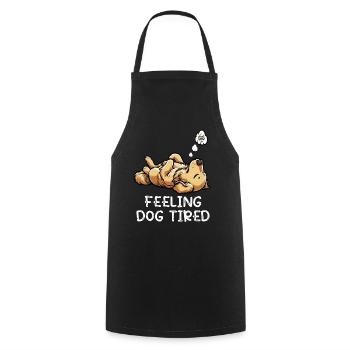 Feeling Dog Tired Golden Retriever Goldie Goldies - Kochschürze - Schwarz - Vorne - AI Model Male 185 dark (185cm)