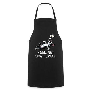 Feeling Dog Tired Boston Terrier Bostie Owner - Cooking Apron - black - Front - AI Model Male 185 dark (185cm)