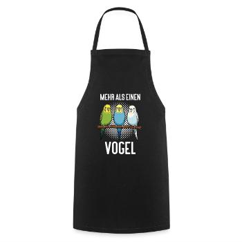 Mehr als einen Vogel Wellensittich Wellensittiche - Kochschürze - Schwarz - Vorne - AI Model Male 185 dark (185cm)