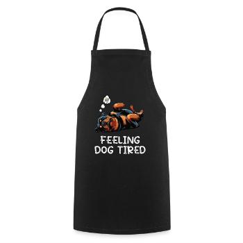 Se sentir fatigué par le chien Propriétaire de rottweiler - Tablier de cuisine - noir - Devant - AI Model Male 185 dark (185cm)