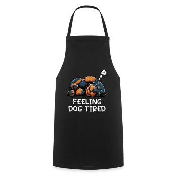 Se sentir fatigué par le chien Propriétaire de rottweiler - Tablier de cuisine - noir - Devant - AI Model Male 185 dark (185cm)