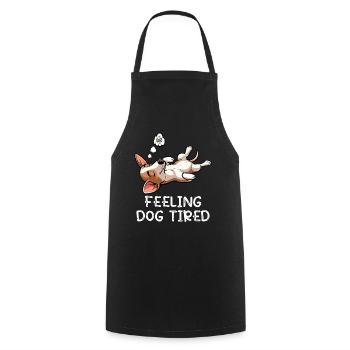 Se sentir fatigué par le chien Podenco Podencos Propriétaire de Podenco - Tablier de cuisine - noir - Devant - AI Model Male 185 dark (185cm)