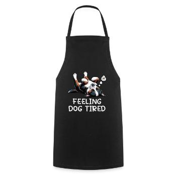Feeling Dog Tired Appenzeller Sennenhund Senne - Kochschürze - Schwarz - Vorne - AI Model Male 185 dark (185cm)