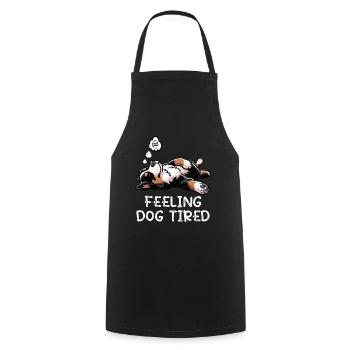 Feeling Dog Tired Appenzeller Sennenhund Senne - Kochschürze - Schwarz - Vorne - AI Model Male 185 dark (185cm)