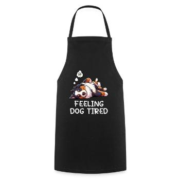 Feeling Dog Tired Appenzeller Sennenhund Senne - Kochschürze - Schwarz - Vorne - AI Model Male 185 dark (185cm)