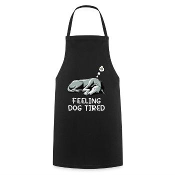 Chien fatigué Lévrier irlandais Lévrier - Tablier de cuisine - noir - Devant - AI Model Male 185 dark (185cm)