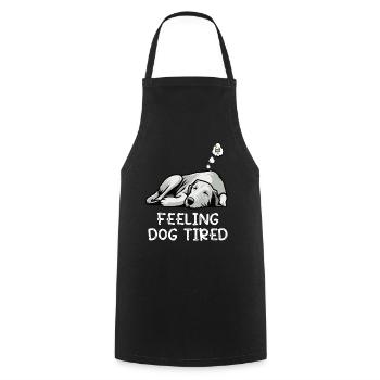 Chien fatigué Lévrier irlandais Lévrier - Tablier de cuisine - noir - Devant - AI Model Male 185 dark (185cm)