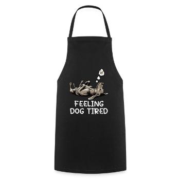 Se sentir fatigué par le chien Propriétaire de Weimaraner Weimaraner - Tablier de cuisine - noir - Devant - AI Model Male 185 dark (185cm)