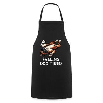 Feeling Dog Tired Boxer Boxer Dog German Boxer - Cooking Apron - black - Front - AI Model Male 185 dark (185cm)