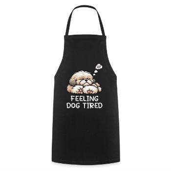 Se sentir fatigué Bolonka Zwetna Bolonka Propriétaire de Bolonka - Tablier de cuisine - noir - Devant - AI Model Male 185 dark (185cm)