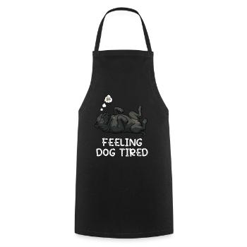 Feeling Dog Tired Cane Corso Italian Mastiff - Cooking Apron - black - Front - AI Model Male 185 dark (185cm)