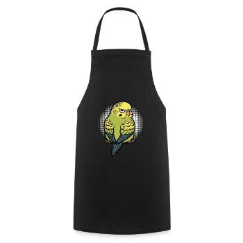Budgerigars Budgie Owners Budgies - Cooking Apron - black - Front - AI Model Male 185 dark (185cm)