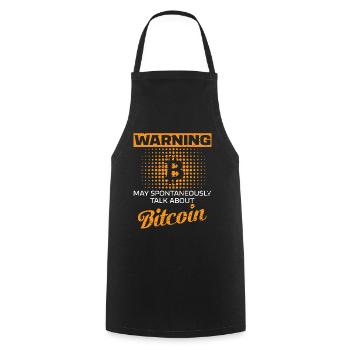 Crypto Investing Bitcoin Trader Chart - Cooking Apron - black - Front - AI Model Male 185 dark (185cm)