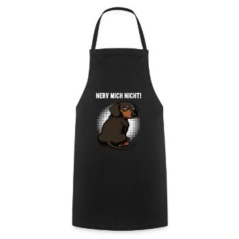 Nerv Mich Nicht Dackel Dackelbesitzer Dackelhalter - Kochschürze - Schwarz - Vorne - AI Model Male 185 dark (185cm)