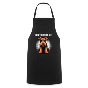 Ne me dérange pas Airedale Terrier Amoureux d’Airedale - Tablier de cuisine - noir - Devant - AI Model Male 185 dark (185cm)