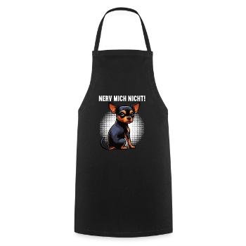 Nerv Mich Nicht Zwergpinscher Pinscher Minpin - Kochschürze - Schwarz - Vorne - AI Model Male 185 dark (185cm)