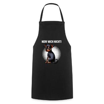 Nerv Mich Nicht Zwergpinscher Pinscher Minpin - Kochschürze - Schwarz - Vorne - AI Model Male 185 dark (185cm)