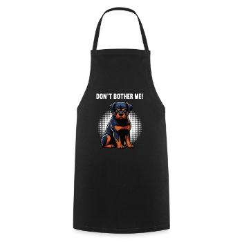 Ne me dérange pas, propriétaire de rottweiler - Tablier de cuisine - noir - Devant - AI Model Male 185 dark (185cm)
