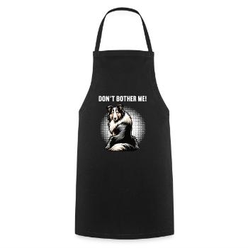 Ne me dérange pas Propriétaire de Collie Holder de Collie - Tablier de cuisine - noir - Devant - AI Model Male 185 dark (185cm)