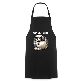 Nerv Mich Nicht Shih tzu Shih tzus Shih tzu Halter - Kochschürze - Schwarz - Vorne - AI Model Male 185 dark (185cm)