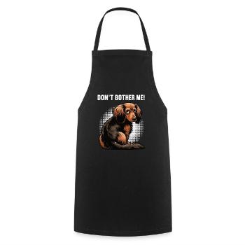 Don't Bother Me Long Hair Dachshund Dachshund Dachshund Holder - Cooking Apron - black - Front - AI Model Male 185 dark (185cm)