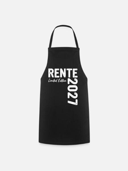 Rente 2027 - Ruhestand - Pension - Kochschürze - Schwarz