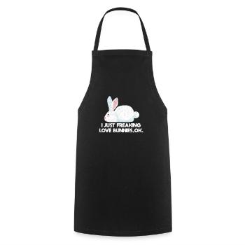 Rabbit Bunnies Pet Rabbit Easter Gift - Cooking Apron - black - Front - AI Model Male 185 dark (185cm)