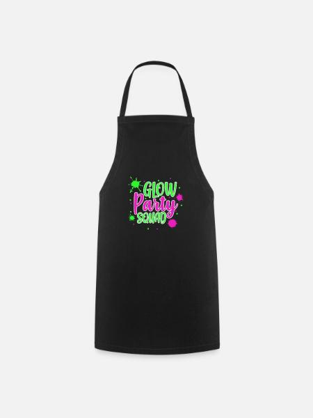 Glow Party Squad - Cooking Apron - black