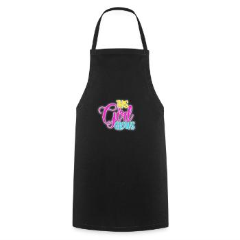 Glow Leuchten Girl Mädchen Party Neon Geschenk - Kochschürze - Schwarz - Vorne - AI Model Male 185 dark (185cm)