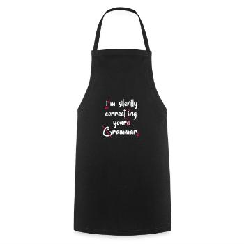 teacher - Cooking Apron - black - Front - AI Model Male 185 dark (185cm)