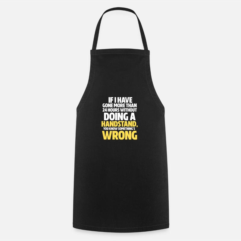 handstand - Cooking Apron - black
