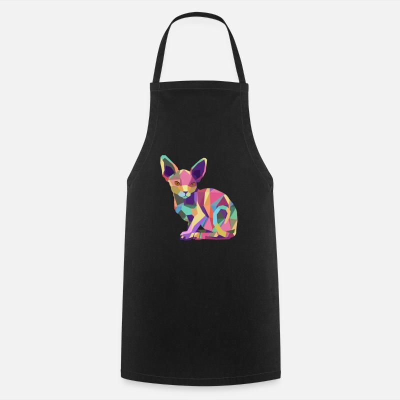 Idée cadeau chat Sphynx chats Chat Sphynx - Tablier de cuisine - noir