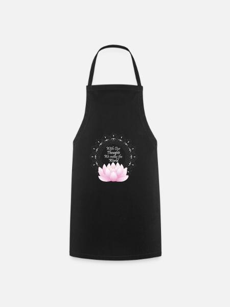 Buddha Buddhism Lotus Flower Yoga Occultism - Cooking Apron - black