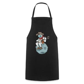 Banjo gift astronaut cowboy country music - Cooking Apron - black - Front - AI Model Male 185 dark (185cm)