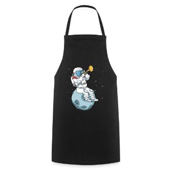Trumpet shirt kids astronaut band jazz music - Cooking Apron - black - Front - AI Model Male 185 dark (185cm)