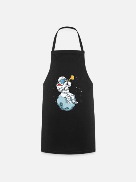 Trompette chemise enfants groupe d'astronautes musique jazz - Tablier de cuisine - noir