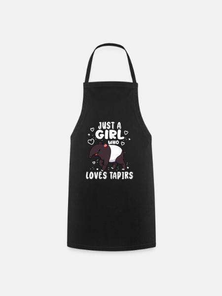Tapir Shirt Damen Tapir Geschenk Schabracken-Tapir - Kochschürze - Schwarz