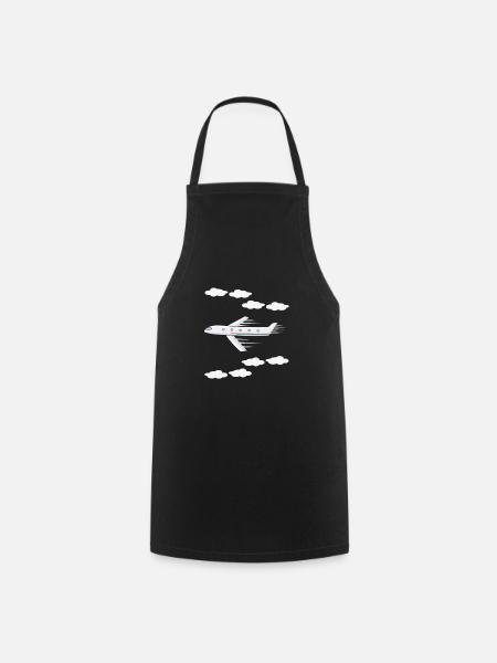 avion - Tablier de cuisine - noir