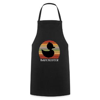 Lifeguard Rubber Duck Quiche Duck Gift - Cooking Apron - black - Front - AI Model Male 185 dark (185cm)