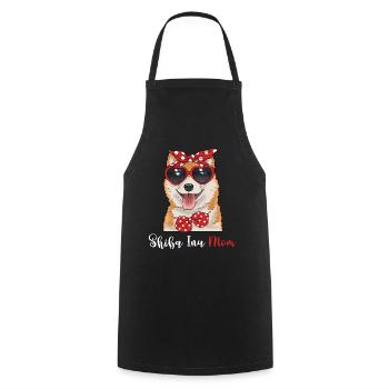 Shiba Inu Shirt Frauen Mutter Hundeshirt Shiba Inu - Kochschürze - Schwarz - Vorne - AI Model Male 185 dark (185cm)
