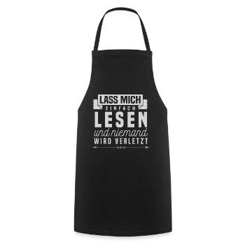 Leseratten Bücherwurm Geschenk Lesen Sprüche Humor - Kochschürze - Schwarz - Vorne - AI Model Male 185 dark (185cm)