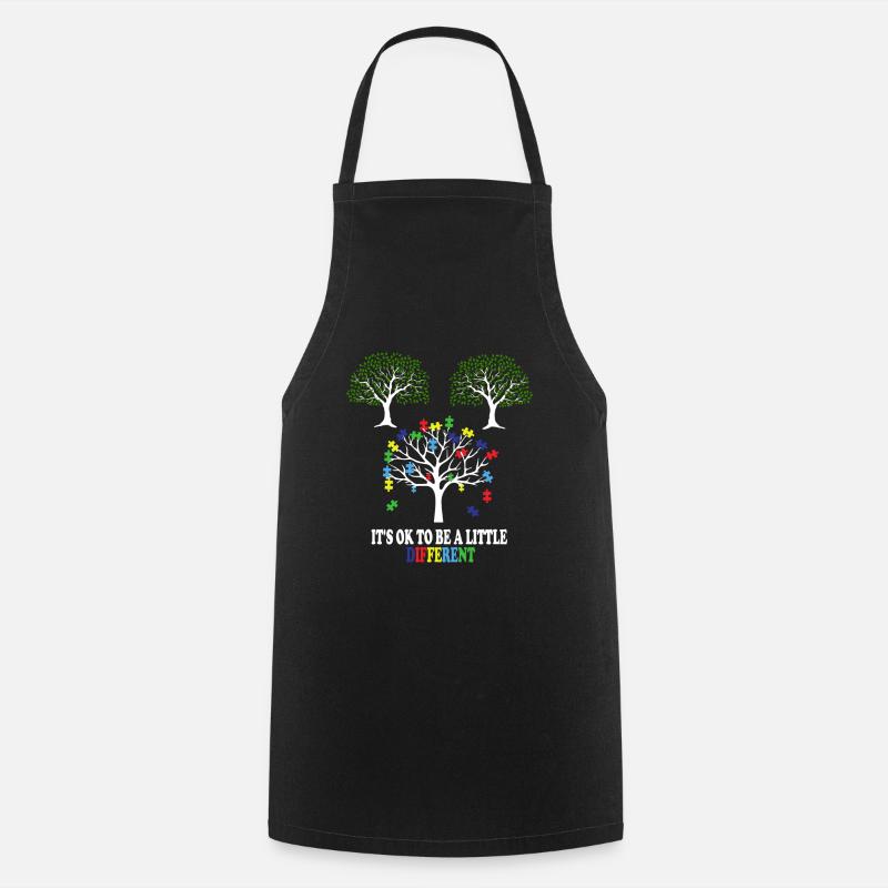 autisme - Tablier de cuisine - noir
