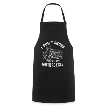 I dont snore I dream I am a Motorcycle GIft Biker - Cooking Apron - black - Front - AI Model Male 185 dark (185cm)