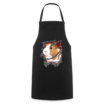 Guinea Pig Gift Men Guinea Pig - Cooking Apron - black - Front - AI Model Male 185 dark (185cm)