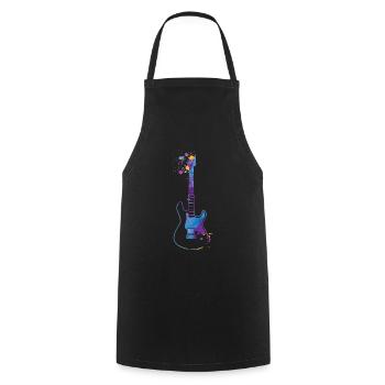 Guitar Splash Guitar Player Gift Electric Guitar - Cooking Apron - black - Front - AI Model Male 185 dark (185cm)
