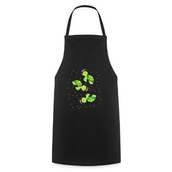 Turtle astronaut outer space - Cooking Apron - black - Front - AI Model Male 185 dark (185cm)