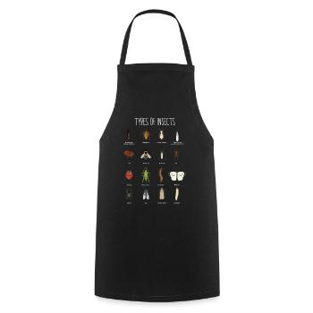 Insects, insect species, butterfly, ladybug - Cooking Apron - black - Front - AI Model Male 185 dark (185cm)