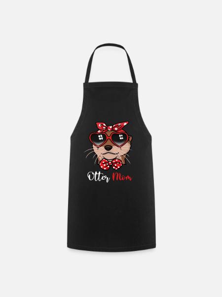 Loutre cadeau femmes loutre amoureux de la loutre - Tablier de cuisine - noir