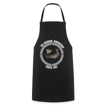 Wikinger Viking Geschenk, Odin, Valhalla, Thor - Kochschürze - Schwarz - Vorne - AI Model Male 185 dark (185cm)