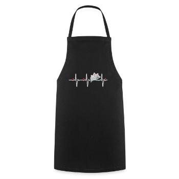 Koala mom child with heartbeat Mother's Day - Cooking Apron - black - Front - AI Model Male 185 dark (185cm)